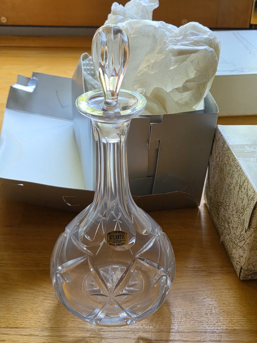 Clear Crystal Decanter with Stopper - Clear